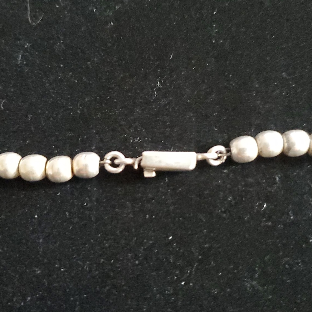 Mexico 925 sterling silver large bead ball necklace , 44.5 grms - Picture 7 of 13
